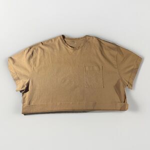 Athleta Women’s Crop Top Size Xl Brown Orange Short Sleeve